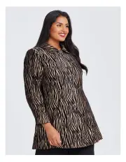[Taking Shape] Wild At Heart Jacquard Coat in Multi