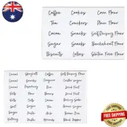 96 Pack Pantry Labels with Black Cursive Font Food Stickers Storage Label*