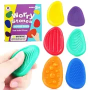 6PCS Soft Worry Stone Fidget Toy Autism Kid Calming Sensory Stone boxed set