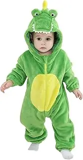 LOLANTA Baby Crocodile Alligator Costume,Gator Plush Hooded Animal Romper Fancy Dress Up