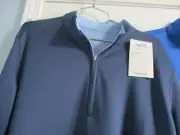 NWT HEAD GOLF 1/4 ZIP PULLOVER LARGE NAVY BLUE
