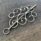 Metal Hair Barrette, Clip, Slide, Handmade Swirl Design