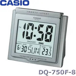 【3CTOWN】含稅開發票【公司貨附保卡】CASIO卡西歐 DQ-750F 數字型 大字幕溫度計鬧鐘 2色