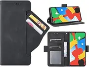 [GoshukunTech] Phone Cover for Google Pixel 4a 5G,for Google Pixel 4a 5G Wallet Case[ 5 Card Slots Leather Wallet ] Soft TPU Inner Case Flip Cover Stand Feature -Black