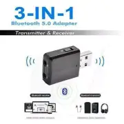 3 in 1 USB Bluetooth 5.0 Audio Transmitter/Receiver Adapter For TV PC CAR