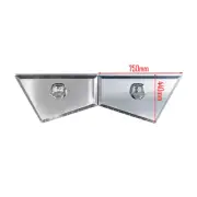 Pair of Aluminium Under Tray Underboay Ute Truck Tool Box Storage 750 x 200x 440