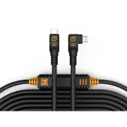 Tether Tools TetherPro 10G USB-C to USB-C Straight to Right - 4.6m - Black