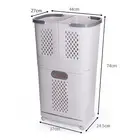 Laundry Basket Bottom Opening Closing Design Dirty Clothes Hamper With Storag GH