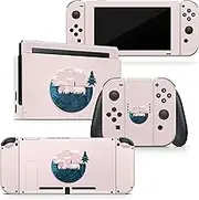 TACKY DESIGN Mountain Skin Compatible with Nintendo Switch Skin, Tightrope Vinyl 3m Decal Stickers Full Cover
