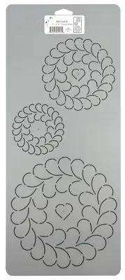 Feather Quilting Stencil Hand Quilt Circle Scallop Swirl Block Pattern Template