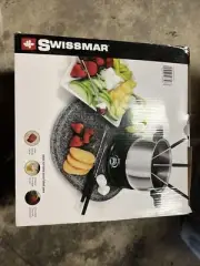 Swissmar Arolla 2 L / 2.1 QT 10 Pc Stainless Steel Electric Fondue Set NEW