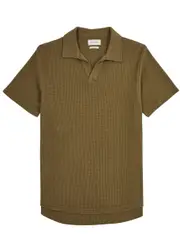 Oliver Spencer Austell Waffle-knit Cotton Polo Shirt - Brown - M M