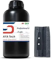 Siraya Tech Sculpt High-Temp Resistant 3D Printer Resin - Up to 180C, High Precision, Compatible with 8K DLP/LCD Printers for Engineering, Jewelry, & Industrial Applications (Dark Grey, 1kg)