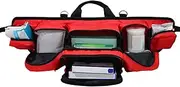 Waist Aid Kit Pack - Outdoor Camping Waist Pack Red Aid Kit Bag,Multi-Pocket Aid Kit Storage Bag Zippered Utility Pack with Handle for Hiking, Car