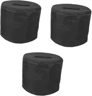3pcs Fire Pit Cover for Patio Round Fireproof Cover Easy Setup against Wind and Rain