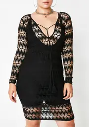 Divine Swag Sheer Dress