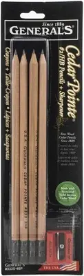 General Pencil Cedar Pointe Graphite Pencils 5/Pkg-W/Sharpener 333S4BP