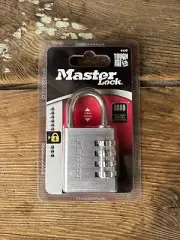 Master Lock 643D Combination Padlock,Side, Silver New Sealed