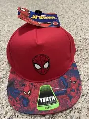 Marvel Comics Spiderman Red Boys Baseball Cap OSFM Youth Size