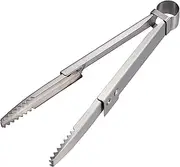 Captain Stag UG-3293 BBQ Tongs, Foldable, Solo Tongs, 8.3 inches (21 cm), Compact Storage, Stainless Steel, Includes Stopper, Silver