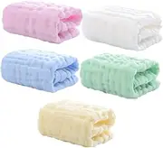 CRILSTYLEO 5pcs Foam Cotton Bib Newborn Face Towel Soothing Towel Newborn Swaddle Wrap Supple Saliva Towels Face Towels for Cotton Towels Receiving Blanket