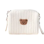 ANYMOM Mommy Diaper Bag Bear Design Stroller Bag With Zipper Maternity Organizer Cotton Storage Bag for Mommy