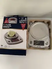 New In Box Taylor Digital 11lb STAINLESS STEEL PLATFORM LED KITCHEN SCALE