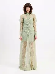 BNWT ALICE MCCALL LIME CREAM MOON LANDING GOWN - SIZE 6 AU/2 US (RRP $499)