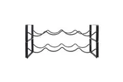 Bartender Steel 2-Tier 8-Bottle Stackable Wine Rack Kitchen/Barware Black