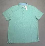 Tommy Bahama Polo Shirt Mens Medium Paradiso Gulf Shore Green Tencel New