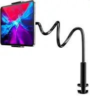 Mozzoom Flexible Gooseneck Aluminum Alloy Tablet Holder Stand for Bed, Mount Clip with Grip, Compatible with iPad Air Mini | Galaxy Tabs | Kindle Fire | Switch or Other 4.7-10.1" Devices