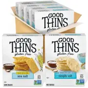 Good Thins Gluten Free Crispy Crackers Variety Pack Sea Salt Rice Corn Snacks