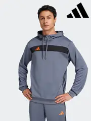 adidas Grey Tiro 25 Essentials Sweat Hoodie (E54221) | $92