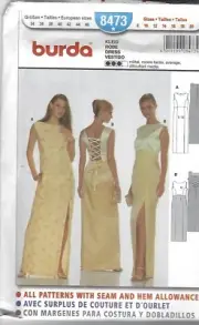 Burda 8473-Sewing Pattern -Evening Dress- All Sizes 8-20 - Uncut-Brand New