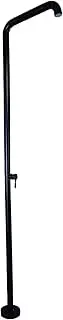 Stainless Steel Rainfall Garden Shower W/Integrated Top Spray Shower Head, Perfect for Outdoor Backyard Pool Beach Garden Shower System, Black