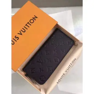 Louis Vuitton LV ZIPPY 黑色壓花 拉鍊 長夾 M61864