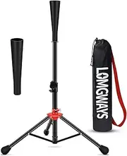 FDLS Baseball Batting tee for Adults and Youth Teens, Portable Tripod Stand Base Tee Easy Adjustable Height 27 to 46 inches for Hitting Training Practice, with Carrying Bag