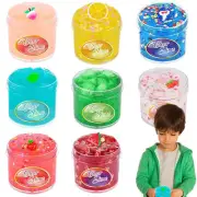 1/8Pcs Magic Crystal Mud Tub Fluffy Non Sticky Stretchy Super Soft Slime Toys AU