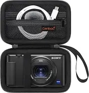 Canboc Carrying Case for Sony ZV-1/ ZV-1F/ ZV-1 II Digital Camera for Content Creators, Sony ZV1 Vlogging Camera Bag, Zipper Mesh Pocket fits USB Cable, Batteries, Black