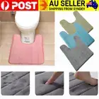 Toilet Bath Mat U-Shaped 50*60cm Soft Water Absorption Non-Slip Contour Rug Soft