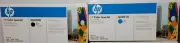 Genuine Sealed HP 124A Toner Cartridges Q6000A Black Q6001A Cyan Blue/Wht Boxes