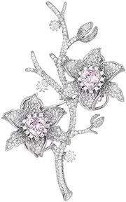 [BBirtyQV] Elegant Flower Brooch, Creative Diamond-Encrusted Zircon Garment, Ear Clip, Corsage, Dual Accessory