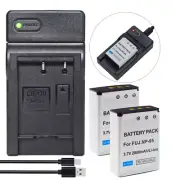 2Pcs Battery +Charger For Fuji Fujifilm NP-85 NP85 SL300 SL240 SL260 SL280 SL305
