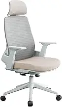 Ergonomic Office Chair Office Chair Ergonomic Chair Comfortable Backrest Chair Swivel Home Office Study Desk Chair with Adjustable Armrests and Wheels Desk Chair(Beige)