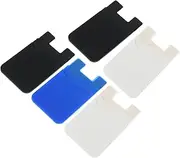 OKUMEYR 5pcs Double Silicone Phone Wallet Holder Self Adhesive Card Storage for Back of Smartphone Ultra Thin Design Compatible with All Phone Models