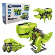 3 In 1 DIY Science Solar Power Energy System Robot Kit Solar Powered T-Rex Ground Drill Truck Beetle STEM Learning Kids Toy