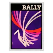 Galrie Bally Vintage Art Deco Poster Elegant Abstract Artwork for Home Decor, White Frame, A4 21 x 30cm (8 x 12inch)