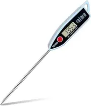 Digital Meat Food Thermometer for Cooking Kitchen BBQ Grill, Probe Instant Read Thermometer for Candy Candle Pork Milk Deep Fry Roast Baking Temperature (White)