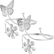 iplusmile 1 Pair Butterfly Curtain Tiebacks: Alloy Butterfly Curtain Tie for Drapes - No-Drill Installation Buckle Holder for Bedroom and Living Room
