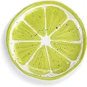 DEMDACO Decorative Hanging Fruit Inspired Appetizer Plate From Design Serving Collection 5 Inch Ceramic Stoneware Lime